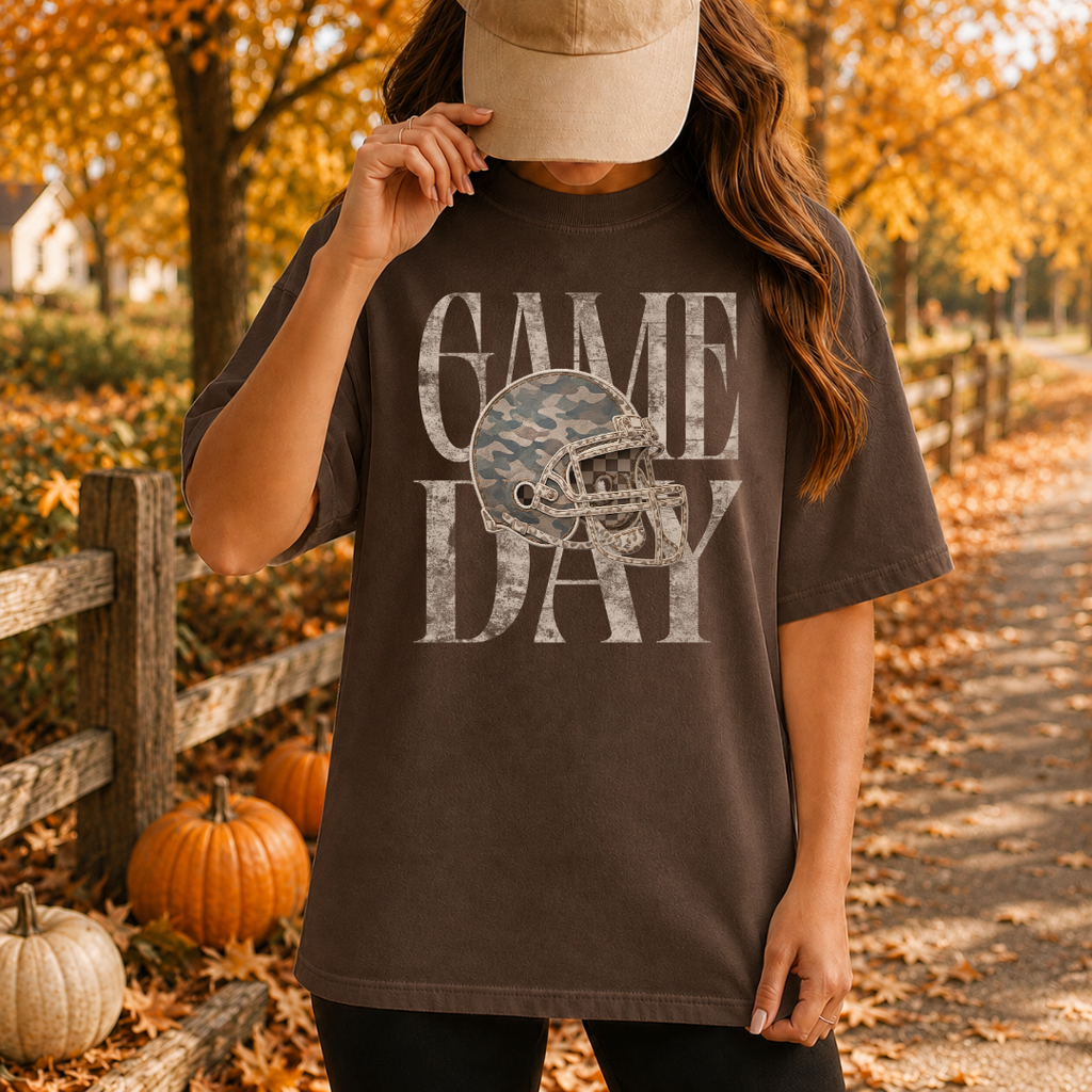 Game Day Camo Football T-Shirt