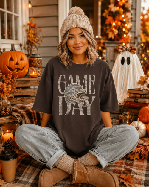 Game Day Camo Football T-Shirt