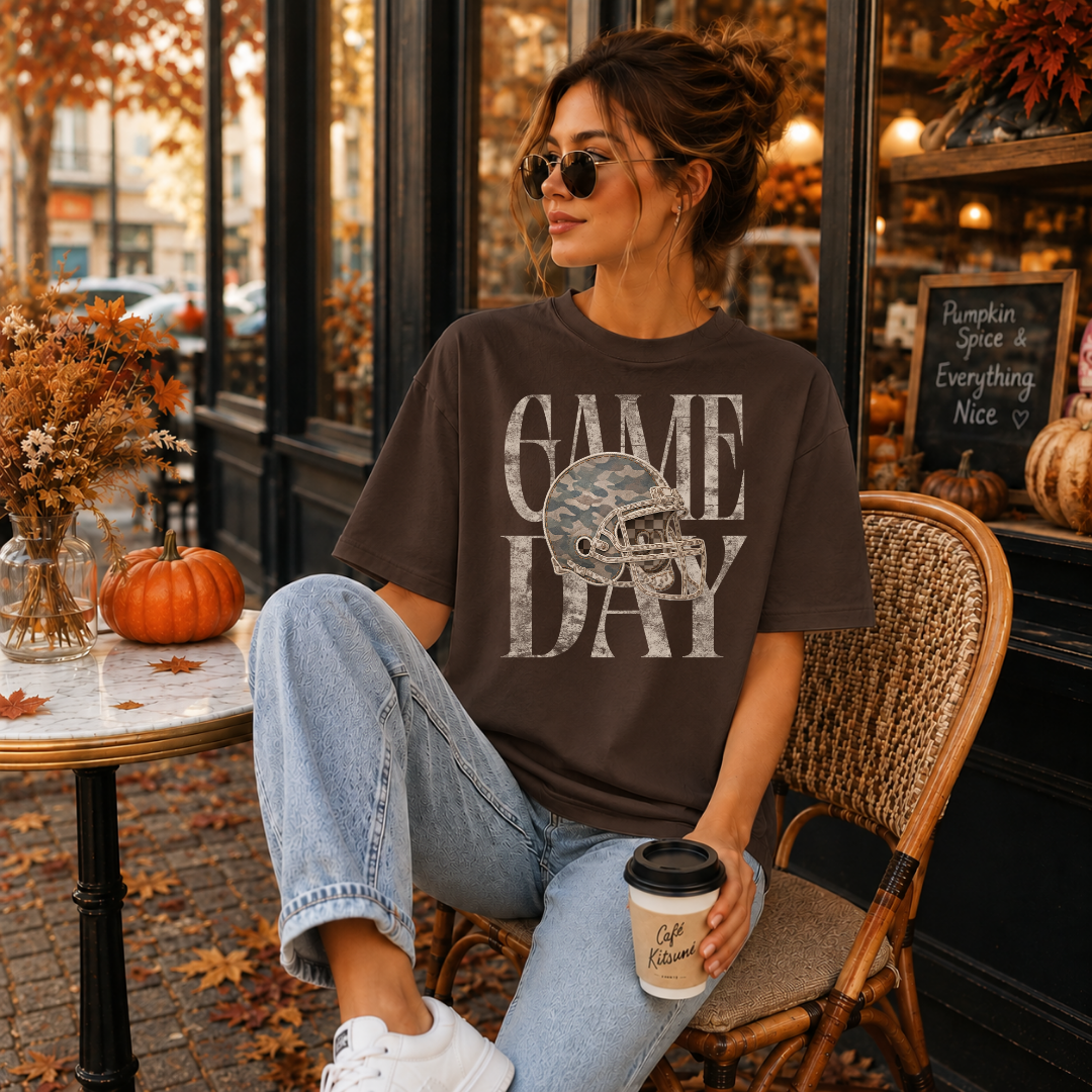 Game Day Camo Football T-Shirt
