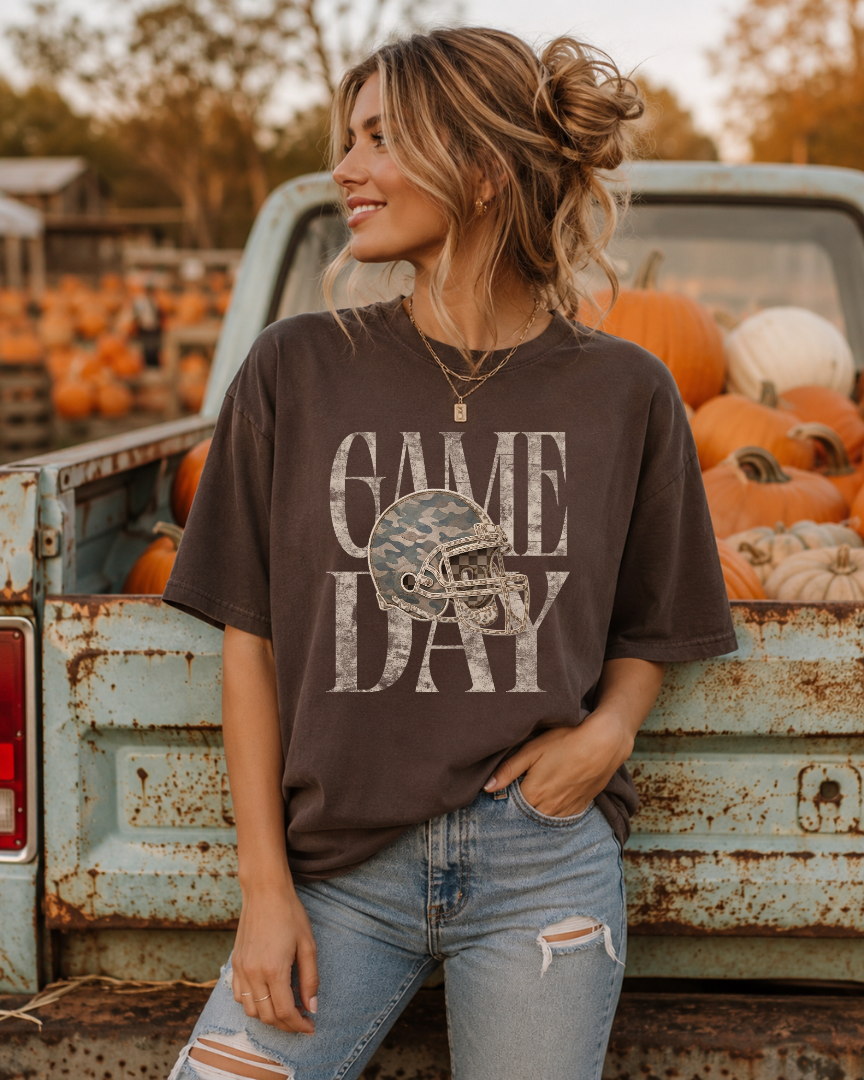 Game Day Camo Football T-Shirt